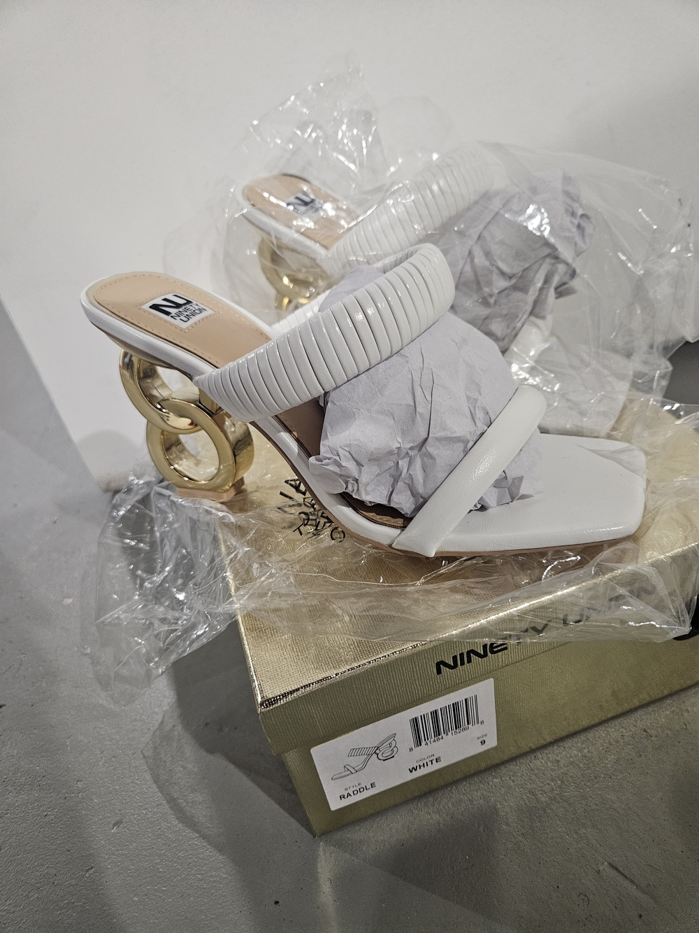 Ninety Union White Raddle Heels